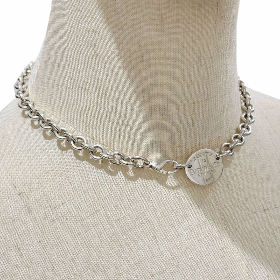 TIFFANY&Co. ティファニー リターントゥ ティファニー チョーカーネックレス オーバルタグ 925 シルバー 52.3g