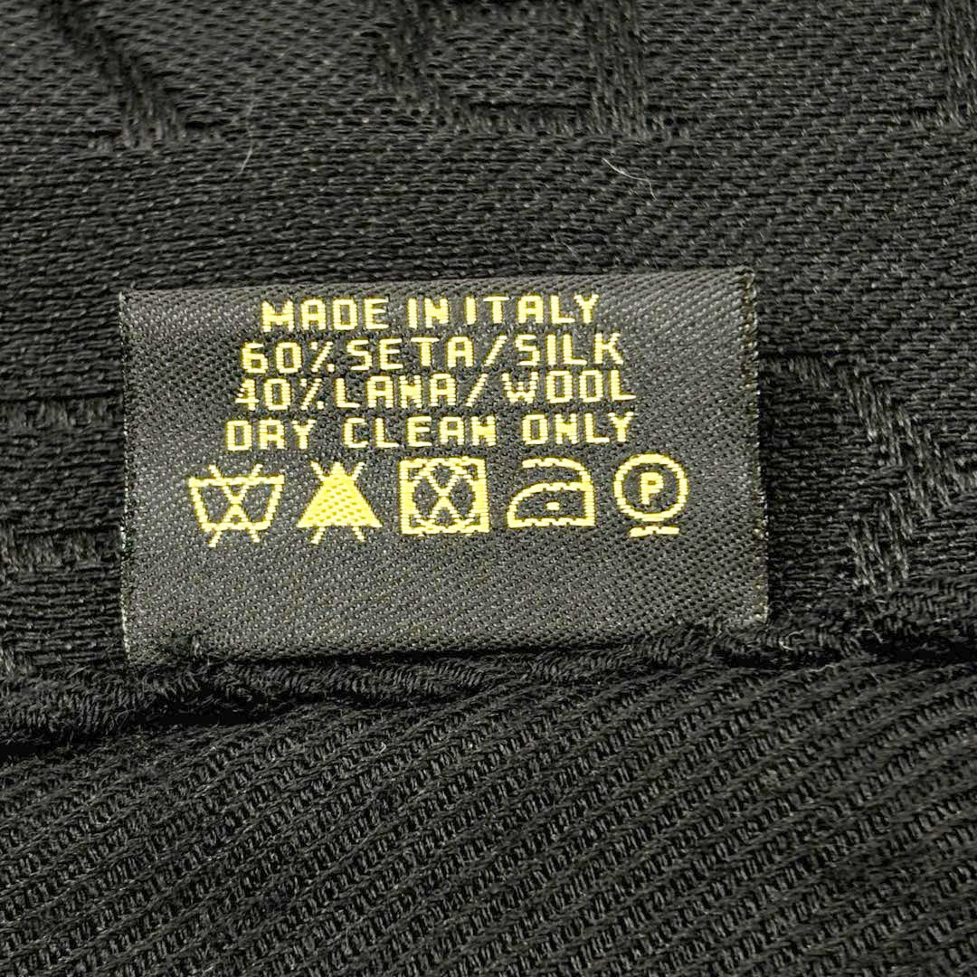 BVLGARI ブルガリ ストール ロゴマニア シルク/ウール ブラック