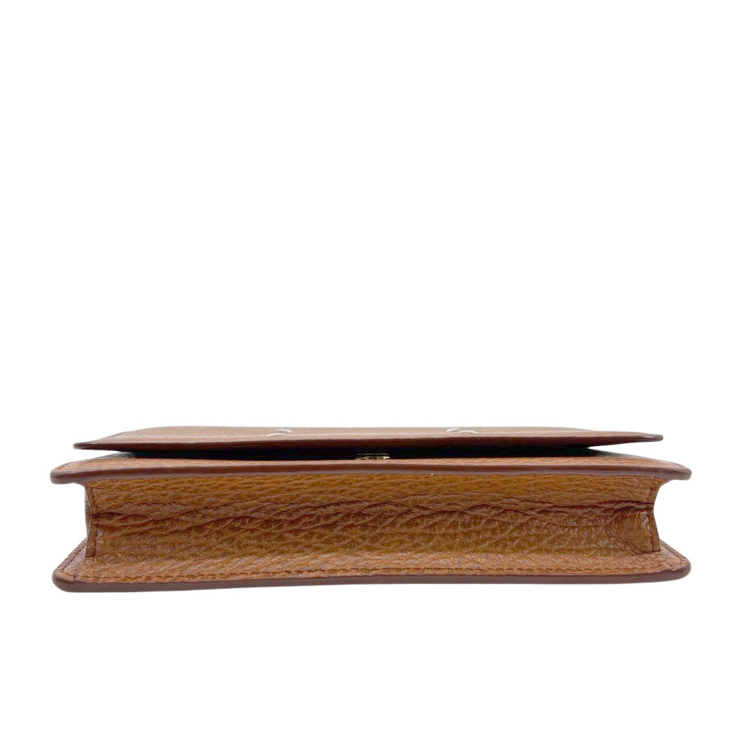 Maison Margiela メゾンマルジェラ チェーンウォレット 長財布 レザー ブラウン/ゴールド金具