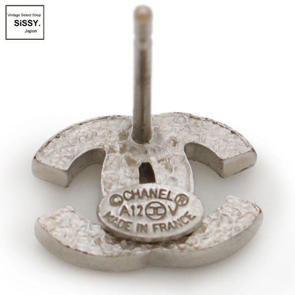 □シャネル□ ピアス ココマーク シルバー クリア A12V 【CHANEL