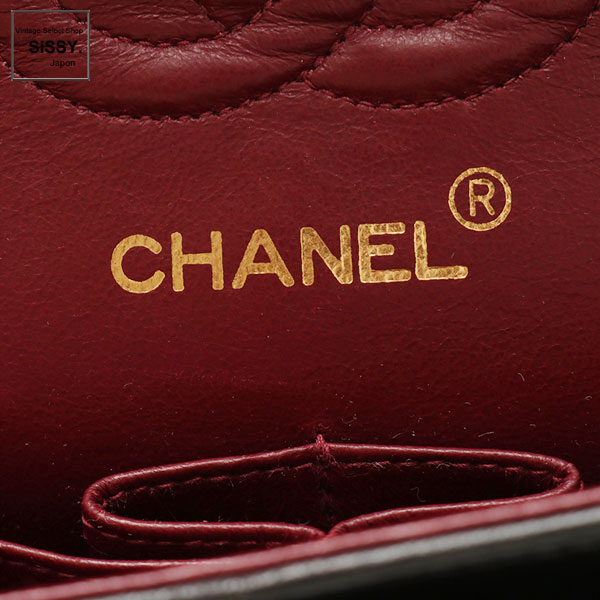 ■シャネル■ マトラッセ ダブルフラップ チェーンショルダーバッグ ラムスキン ブラック ゴールド金具 【CHANEL】