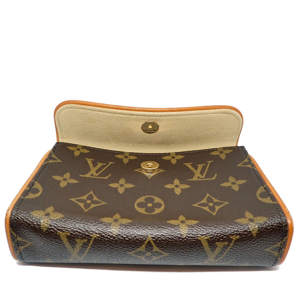 ■ルイヴィトン■ モノグラム ポシェット・フロランティーヌ ウエストポーチ ブトンプレッション（XS） M51855 【LOUIS VUITTON】