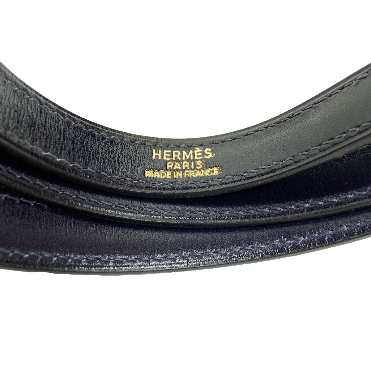 HERMES エルメス ケリー32 2WAY ハンドバッグ ボックスカーフ 内縫い ネイビー □B刻印（1998年頃製造） ソルド品