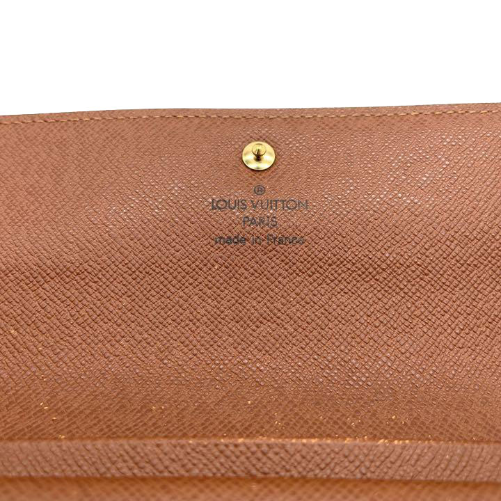 LOUIS VUITTON ルイヴィトン 三つ折り長財布 ポルトトレゾール・エテュイ パピエ モノグラム エベヌ M61202