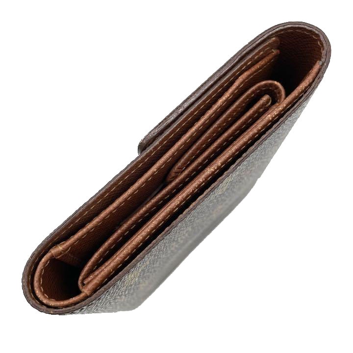 LOUIS VUITTON ルイヴィトン 三つ折り長財布 ポルトトレゾール・エテュイ パピエ モノグラム エベヌ M61202