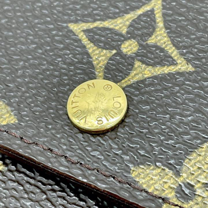 LOUIS VUITTON ルイヴィトン 三つ折り長財布 ポルトトレゾール・エテュイ パピエ モノグラム エベヌ M61202