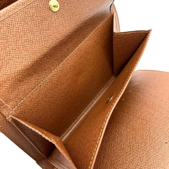 LOUIS VUITTON ルイヴィトン 三つ折り長財布 ポルトトレゾール・エテュイ パピエ モノグラム エベヌ M61202