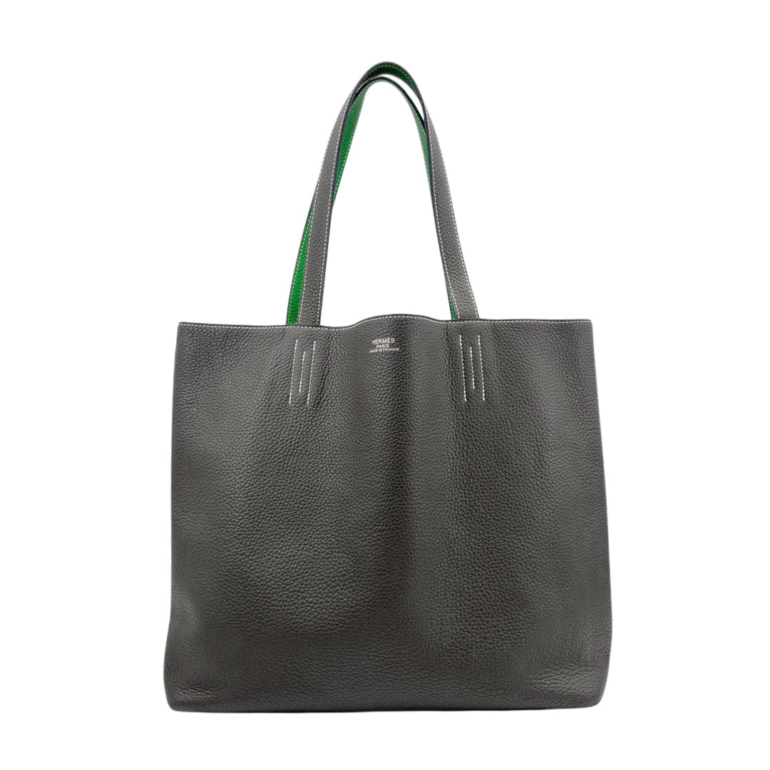 HERMES エルメス ドゥブルサンス45 トリヨンクレマンス ヴェールグリス/バンブー □R刻印