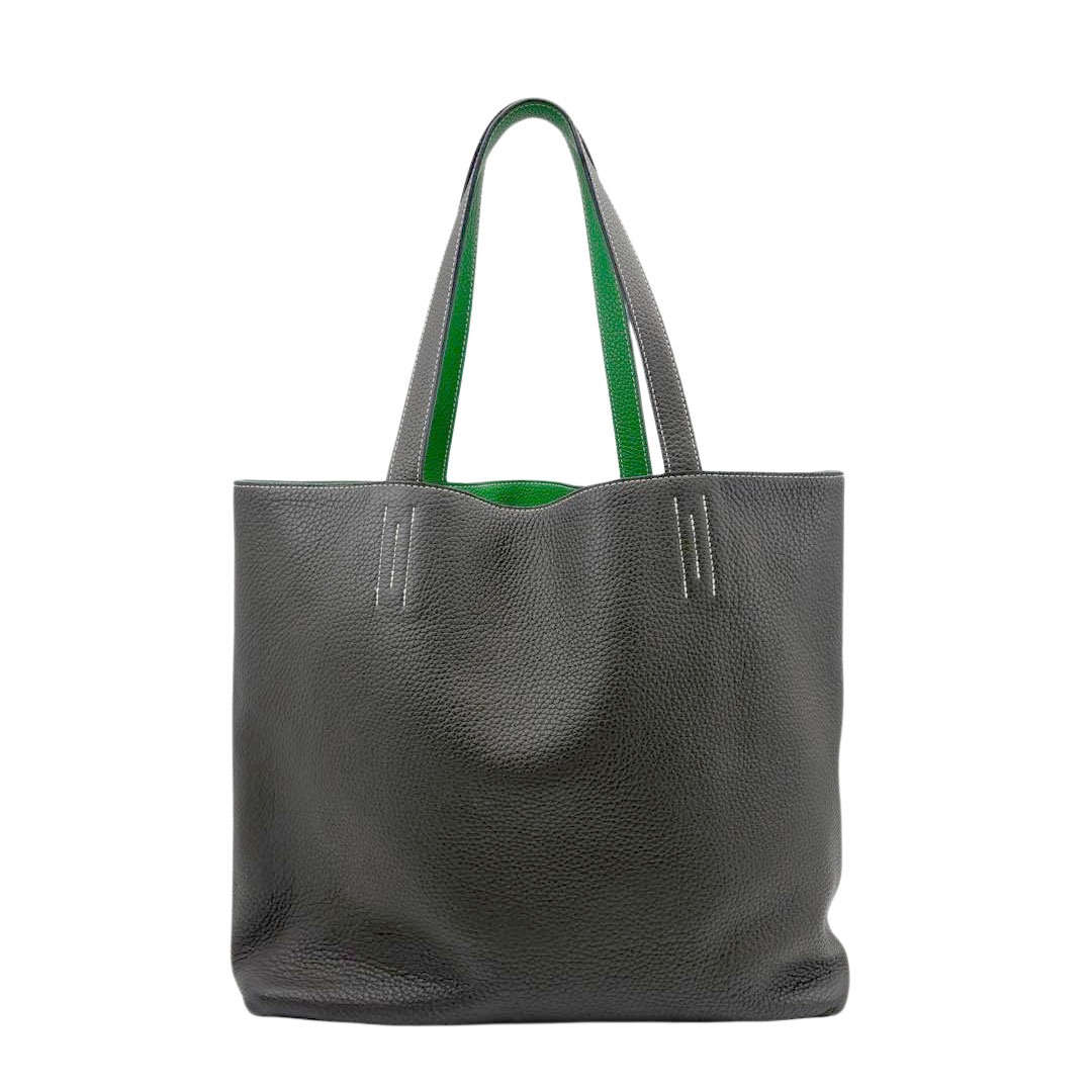 HERMES エルメス ドゥブルサンス45 トリヨンクレマンス ヴェールグリス/バンブー □R刻印