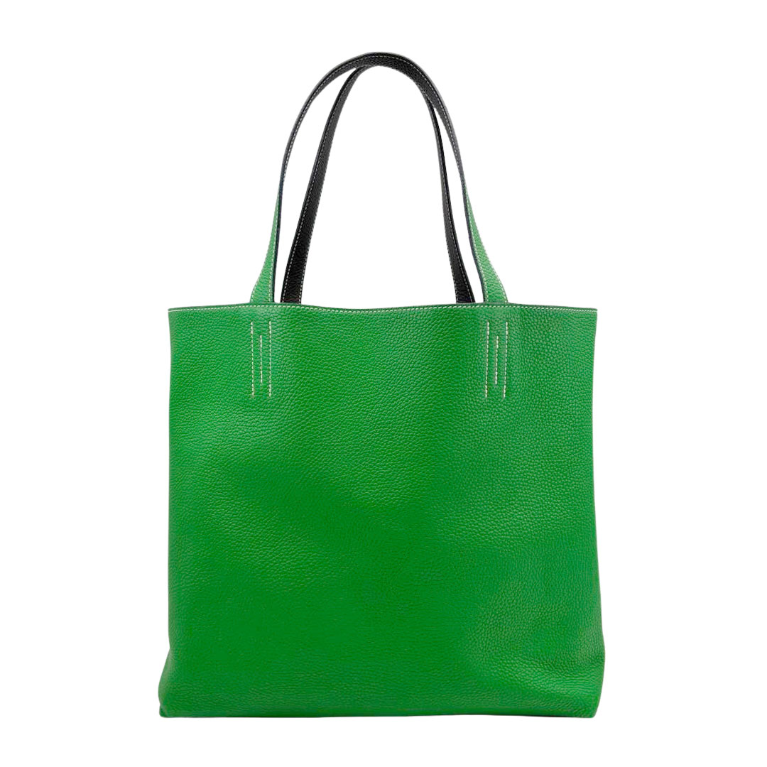 HERMES エルメス ドゥブルサンス45 トリヨンクレマンス ヴェールグリス/バンブー □R刻印