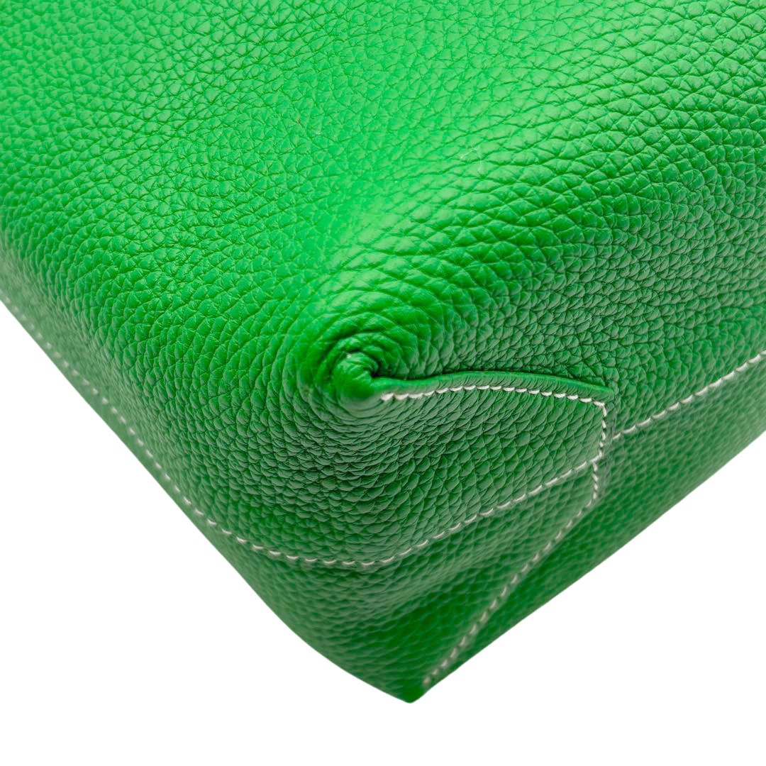 HERMES エルメス ドゥブルサンス45 トリヨンクレマンス ヴェールグリス/バンブー □R刻印