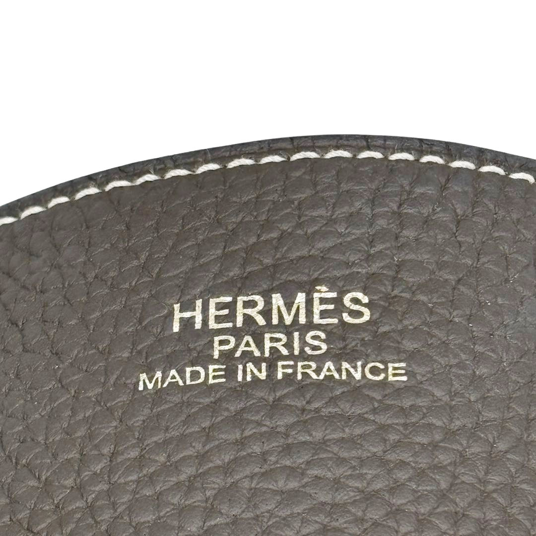 HERMES エルメス ドゥブルサンス45 トリヨンクレマンス ヴェールグリス/バンブー □R刻印