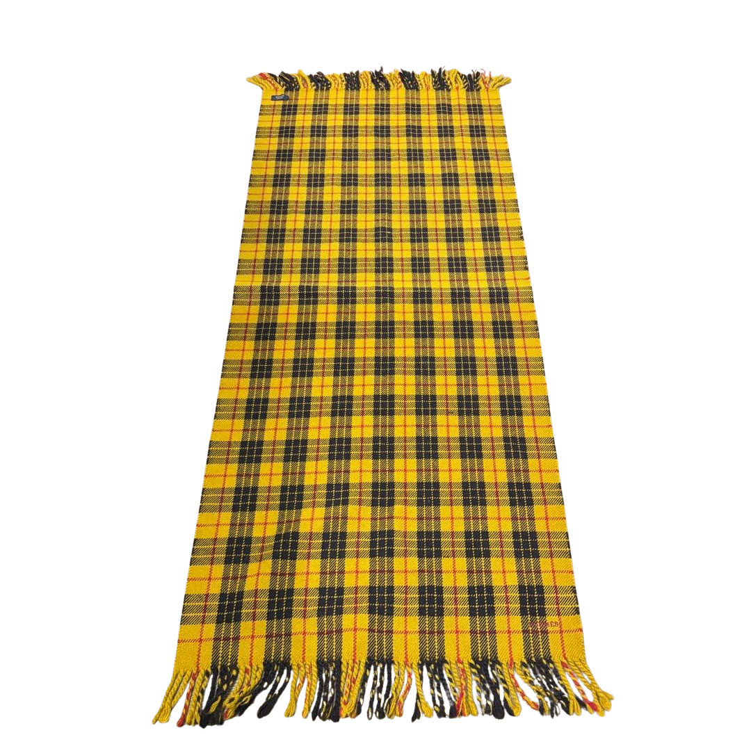 HERMES エルメス ひざ掛け ブランケット タータンチェック ウール100% イエロー系