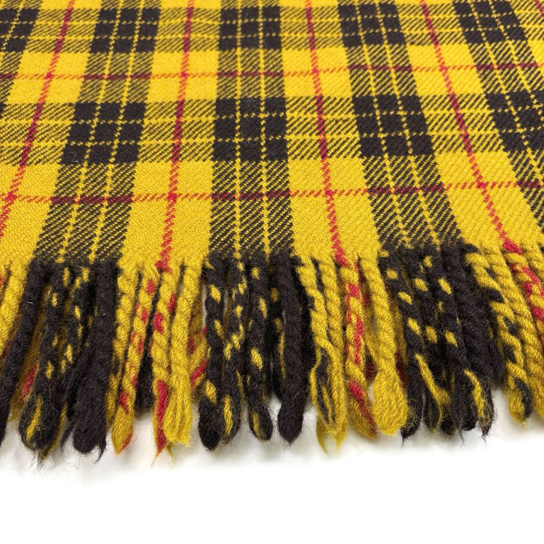 HERMES エルメス ひざ掛け ブランケット タータンチェック ウール100% イエロー系