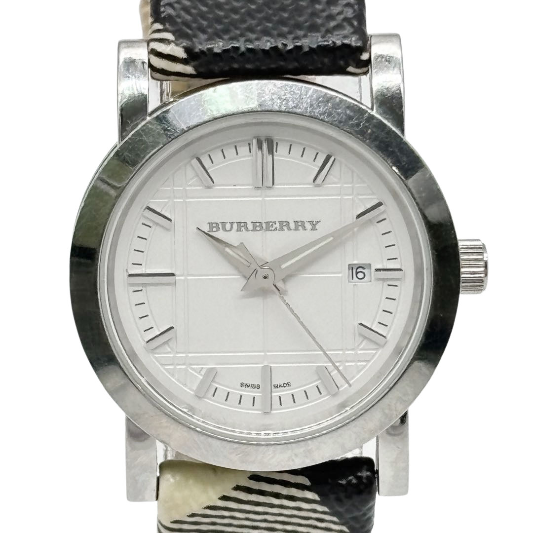BURBERRY バーバリー レディース腕時計 QZ SS/チェック柄ベルト