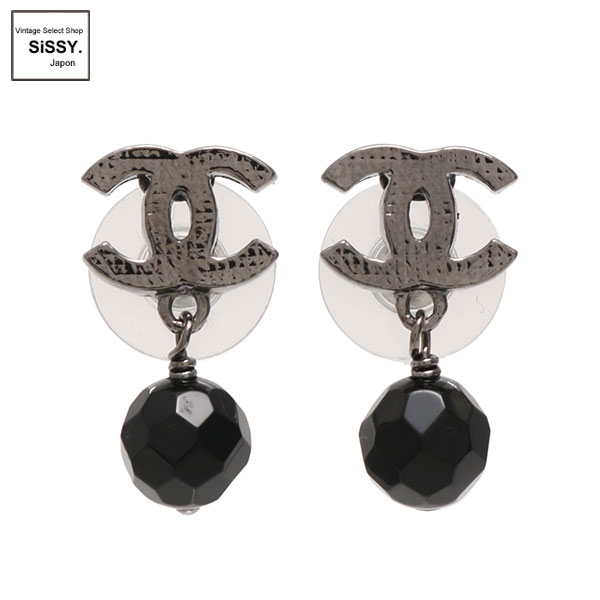 ■シャネル■ ピアス ココマーク ガンメタリック ブラック 09V 【CHANEL】