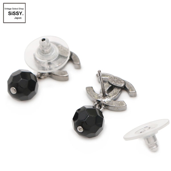 ■シャネル■ ピアス ココマーク ガンメタリック ブラック 09V 【CHANEL】
