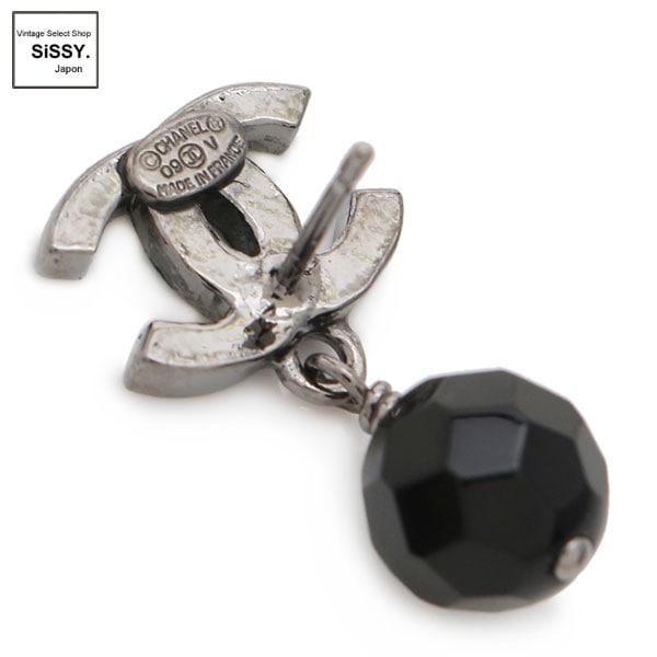 ■シャネル■ ピアス ココマーク ガンメタリック ブラック 09V 【CHANEL】