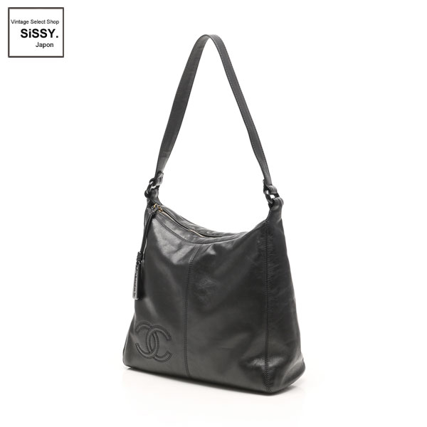 ■シャネル■ ココマーク ワンショルダーバッグ レザー ブラック 【CHANEL】