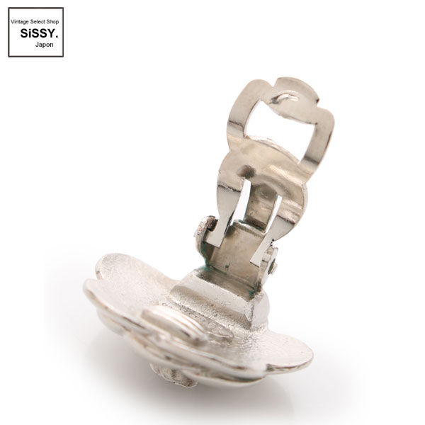 □シャネル□ カメリア イヤリング シルバー 98P 【CHANEL