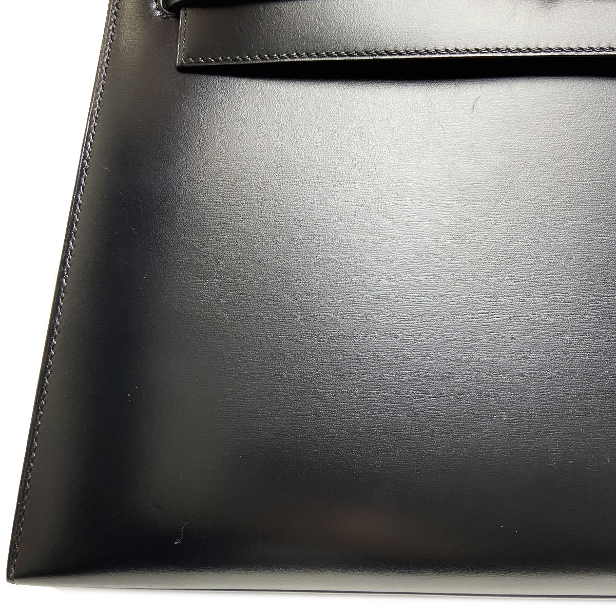 HERMES エルメス ケリー32 2WAY ハンドバッグ 外縫い カーフレザー ブラック ゴールド金具 ○V刻印（1992年頃製造）