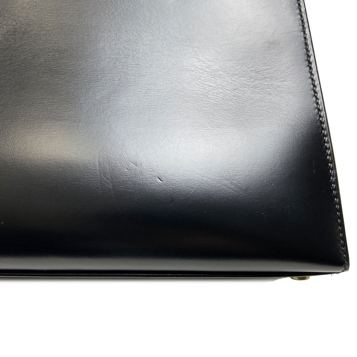 HERMES エルメス ケリー32 2WAY ハンドバッグ 外縫い カーフレザー ブラック ゴールド金具 ○V刻印（1992年頃製造）