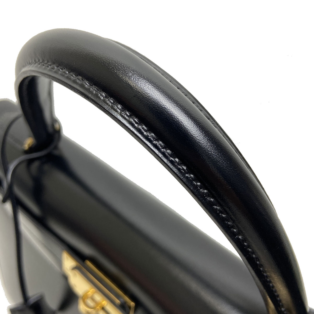 HERMES エルメス ケリー32 2WAY ハンドバッグ 外縫い カーフレザー ブラック ゴールド金具 ○V刻印（1992年頃製造）