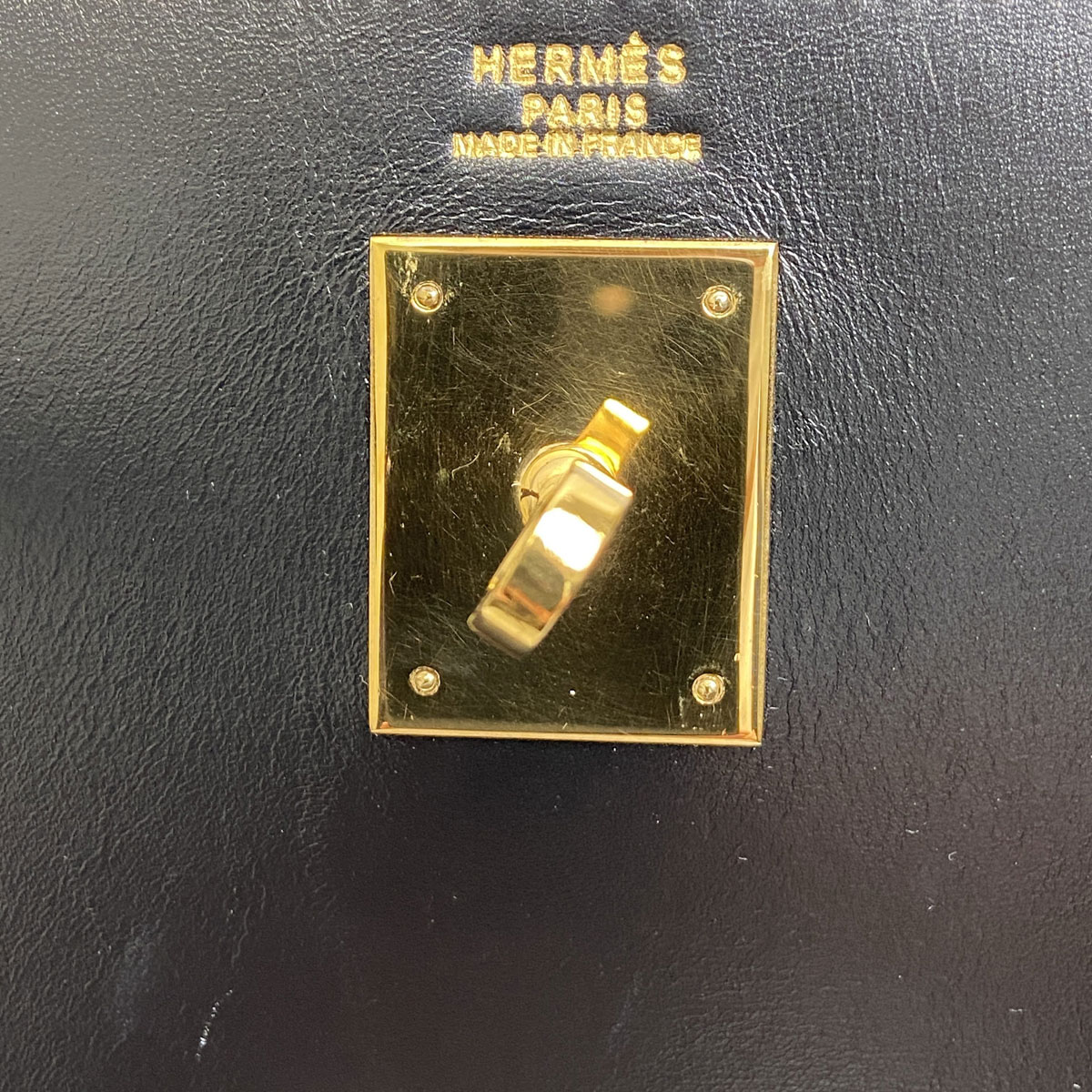 HERMES エルメス ケリー32 2WAY ハンドバッグ 外縫い カーフレザー ブラック ゴールド金具 ○V刻印（1992年頃製造）