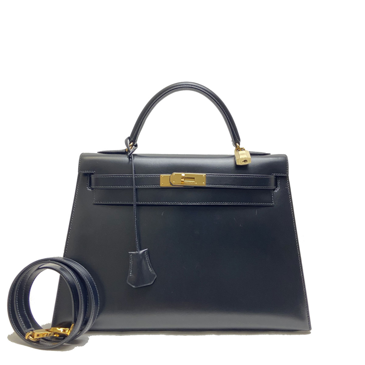 HERMES エルメス ケリー32 2WAY ハンドバッグ 外縫い カーフレザー