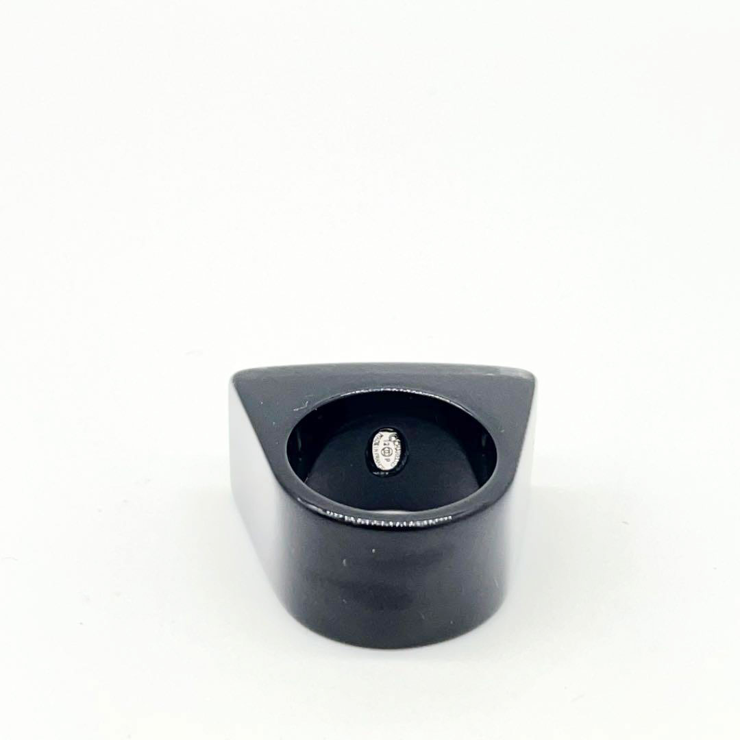 CHANEL シャネル シェルリング 指輪 ココマーク プラスチック ブラック 約12号 12P