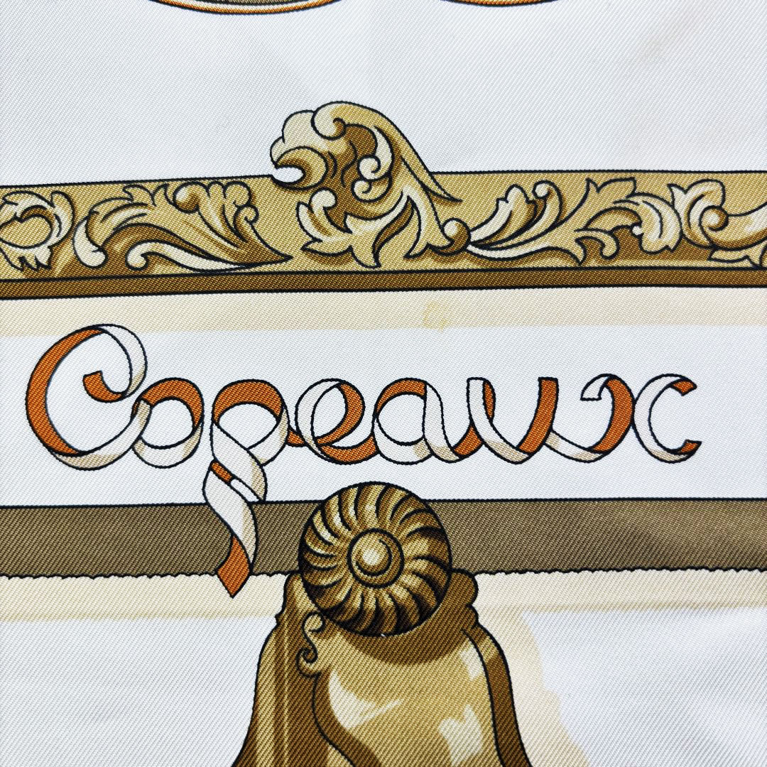 HERMES エルメス スカーフ カレ90 『Copeaux(おがくず柄)』 シルク