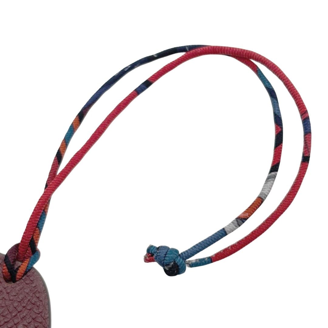 HERMES エルメス プティアッシュ チャーム ラブラドール エプソン/トリヨンクレマンス ワインレッド系/ライトブラウン