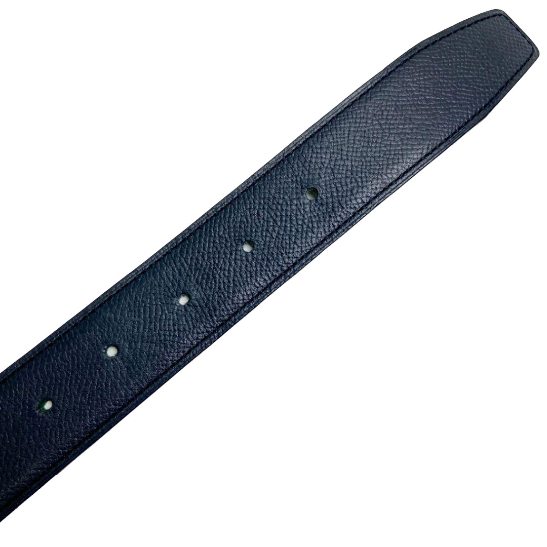HERMES エルメス コンスタンス Hベルト レザー 78 ダークネイビー/グリーン ゴールド金具 ○Z刻印（1996年頃製造）