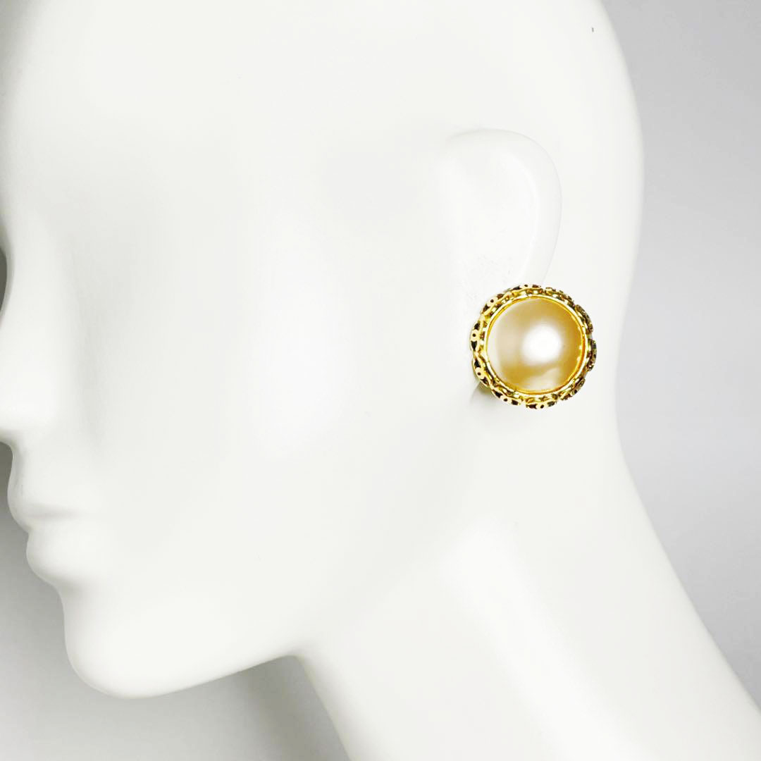 CHANEL シャネル イヤリング フェイクパール ココマーク ゴールド 94P ヴィンテージ