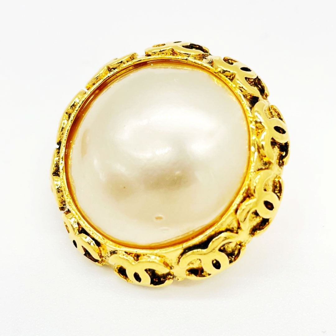 CHANEL シャネル イヤリング フェイクパール ココマーク ゴールド 94P ヴィンテージ