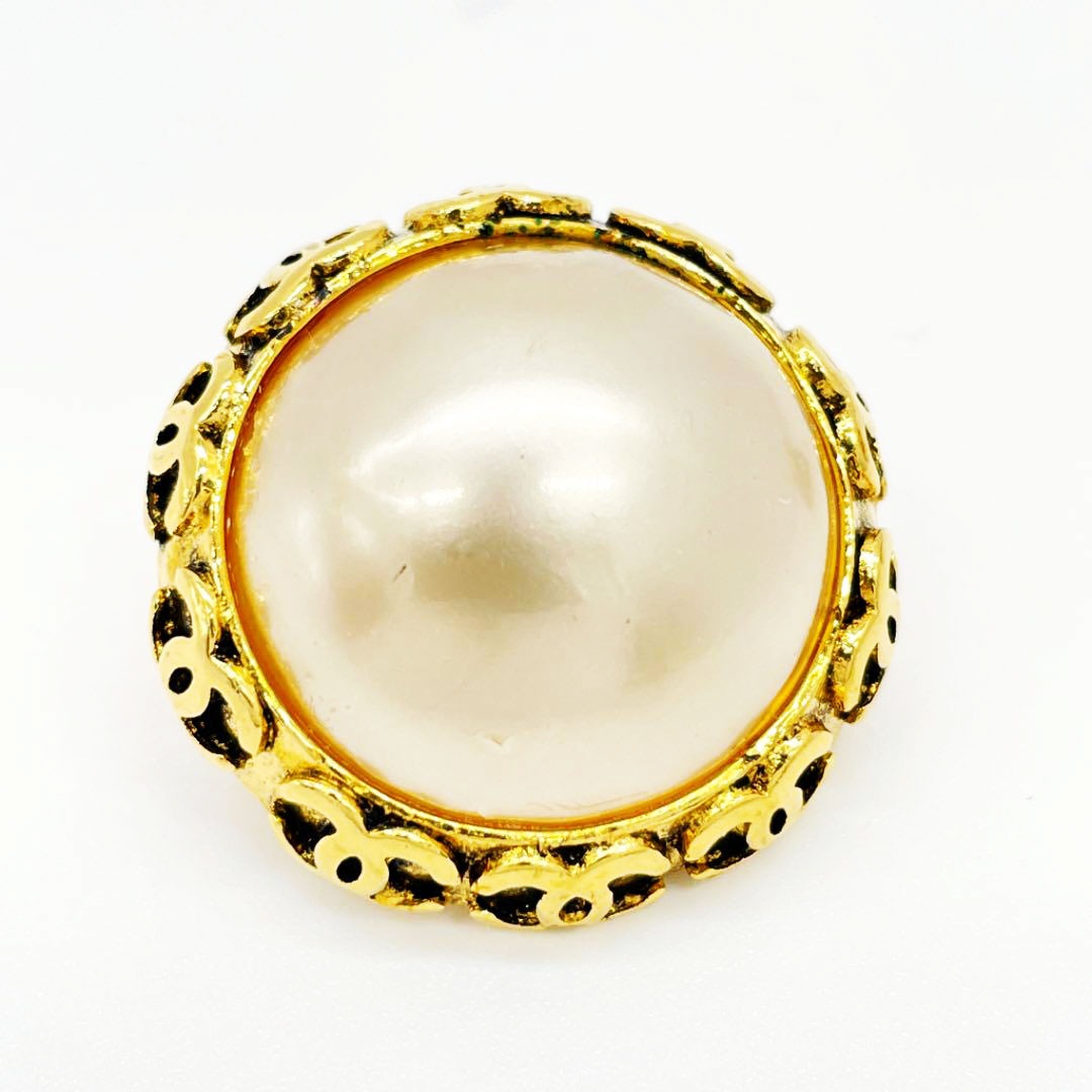 CHANEL シャネル イヤリング フェイクパール ココマーク ゴールド 94P ヴィンテージ