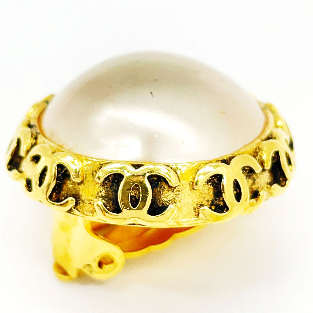 CHANEL シャネル イヤリング フェイクパール ココマーク ゴールド 94P ヴィンテージ