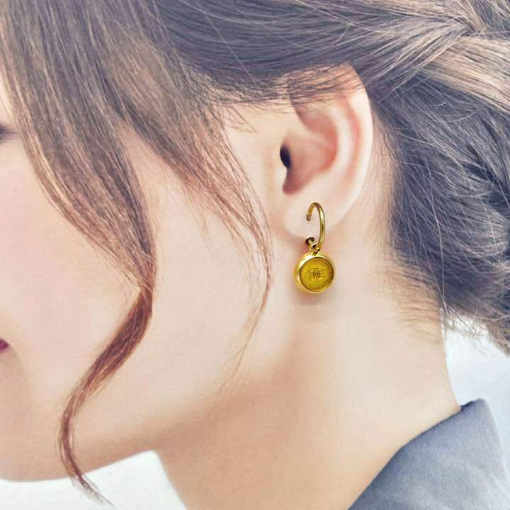 CHANEL シャネル フープピアス ココマーク ゴールド 99A ヴィンテージ