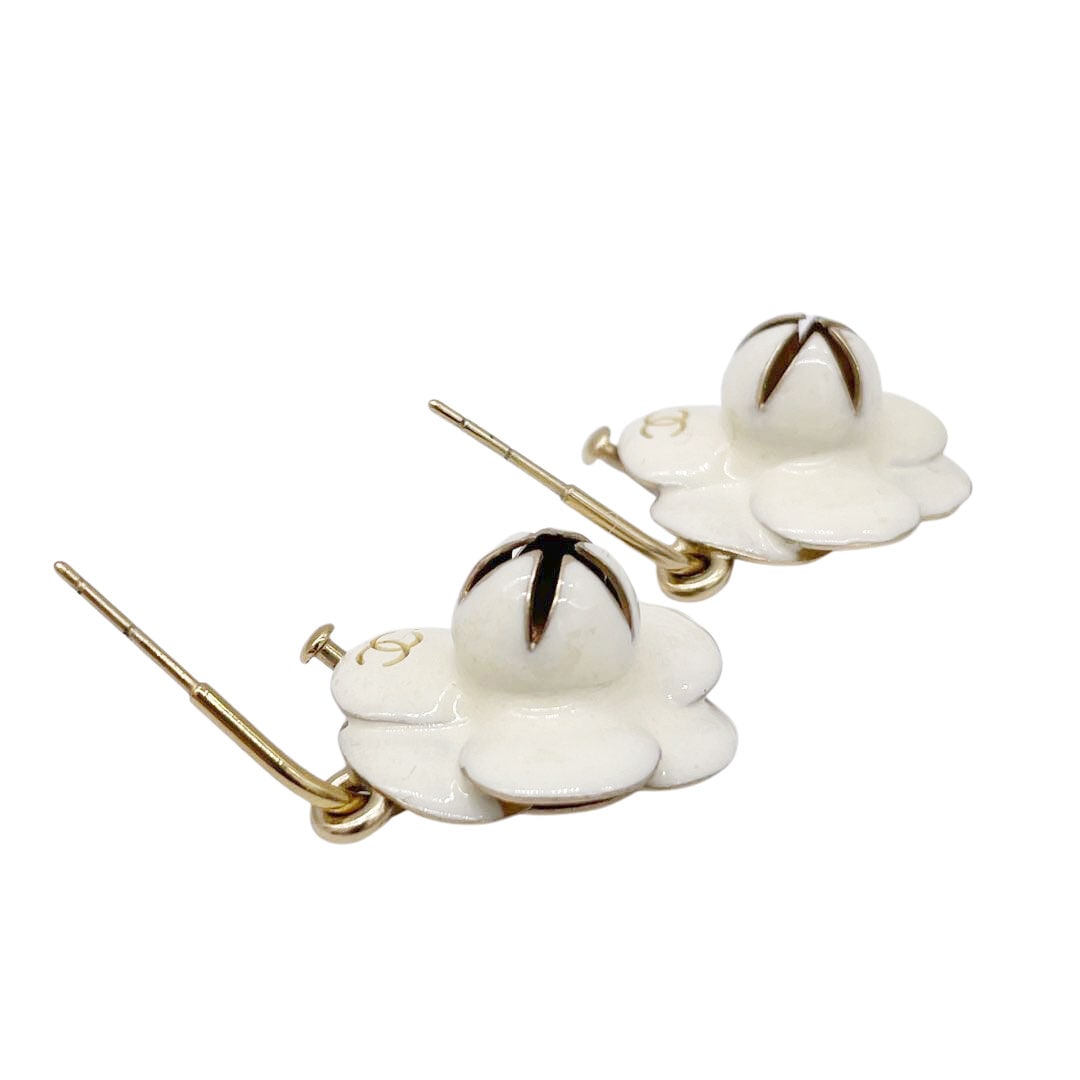CHANEL シャネル フープピアス カメリア フラワー ココマーク
