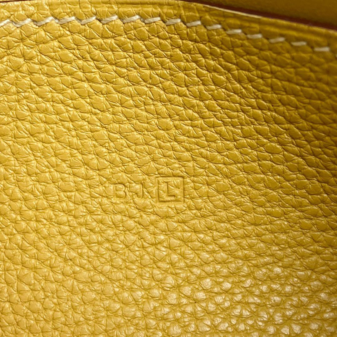 HERMES エルメス ドゴン カードケース トゴ イエロー系 ゴールド金具 □L刻印（2008年頃製造）