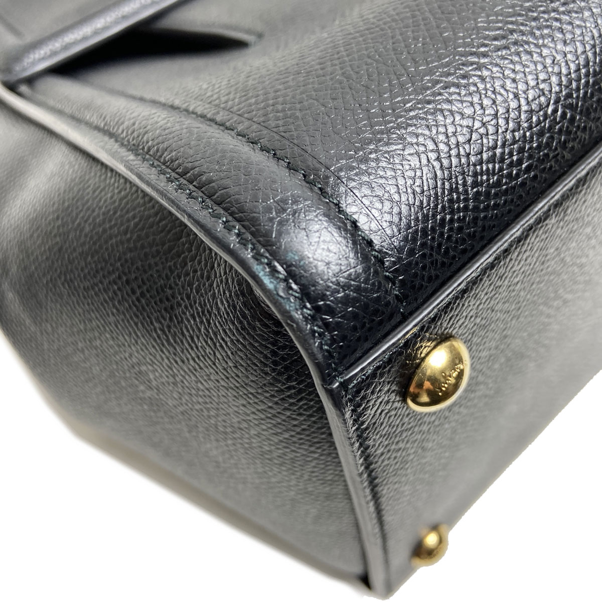 Salvatore Ferragamo サルヴァトーレ フェラガモ 2WAYハンドバッグ ヴァラリボン レザー ブラック 21-G697