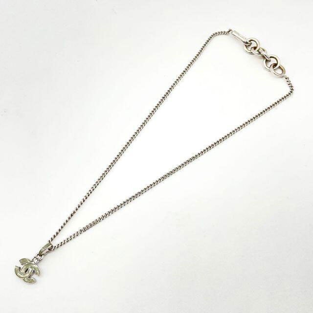 CHANEL シャネル ネックレス ココマーク ラインストーン シルバー