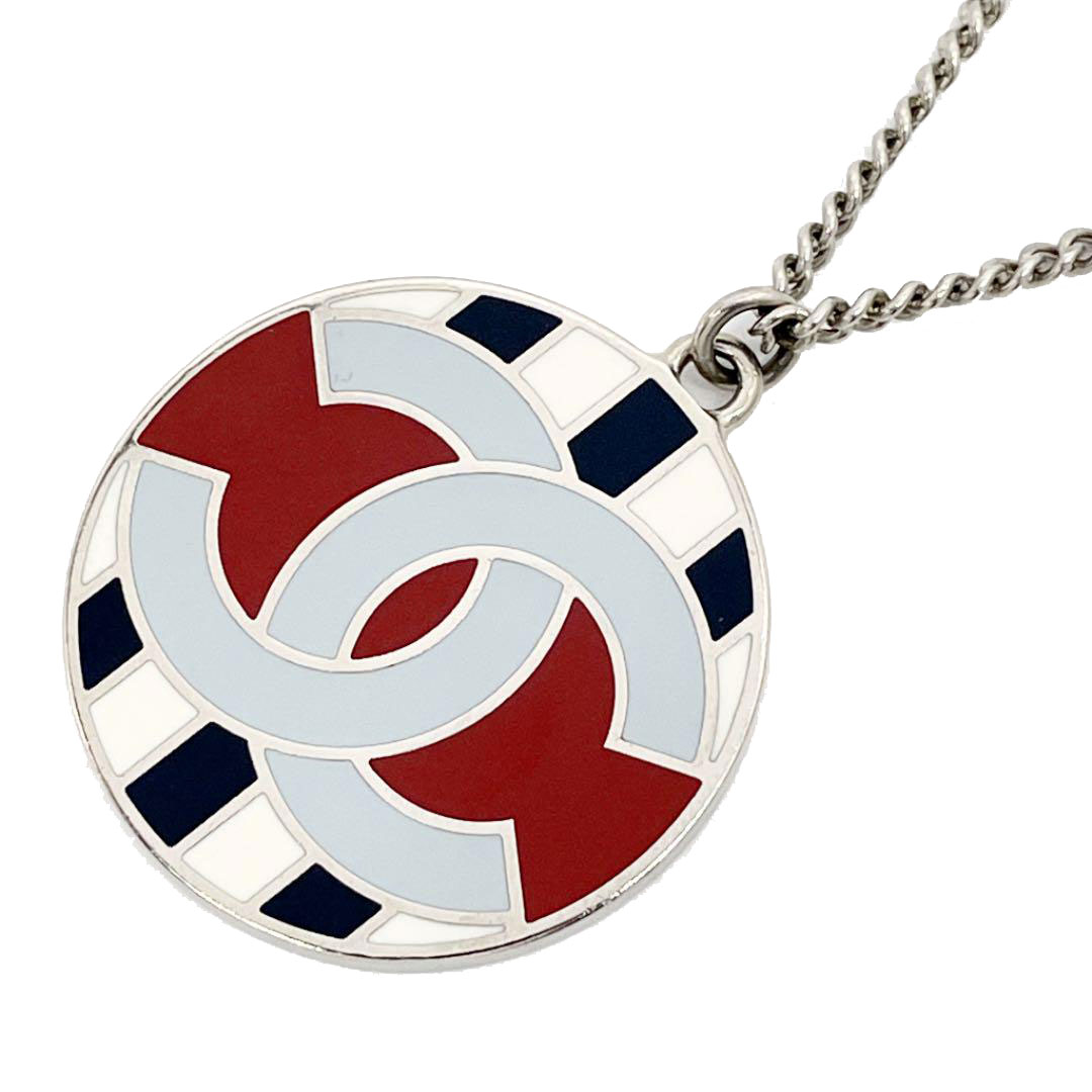 CHANEL シャネル ネックレス エアライン ココマーク ブルー レッド 