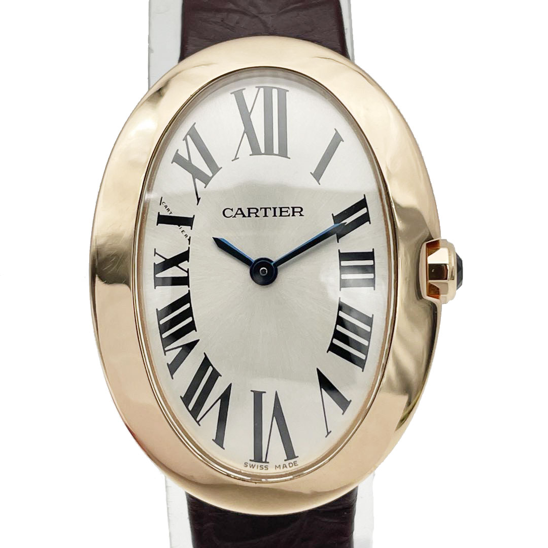 Cartier カルティエ レディース腕時計 ベニュワール SM クォーツ 750(K18PG) クロコダイル W8000007(3064)