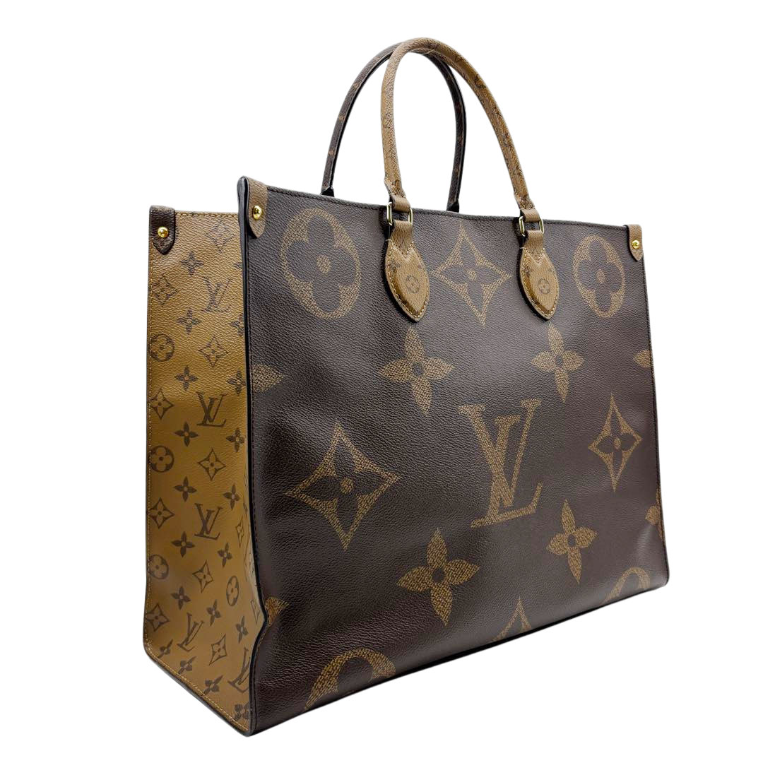 LOUIS VUITTON ルイヴィトン オンザゴーGM 2WAYトートバッグ モノグラム・リバース キャンバス M45320