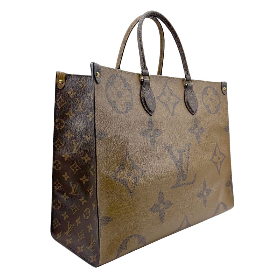LOUIS VUITTON ルイヴィトン オンザゴーGM 2WAYトートバッグ モノグラム・リバース キャンバス M45320