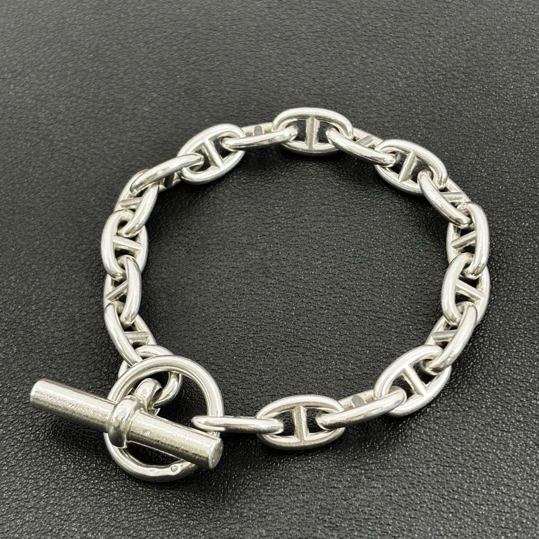 HERMES エルメス ブレスレット シェーヌダンクルPM 18コマ 1990年代 925 シルバー 36.5g