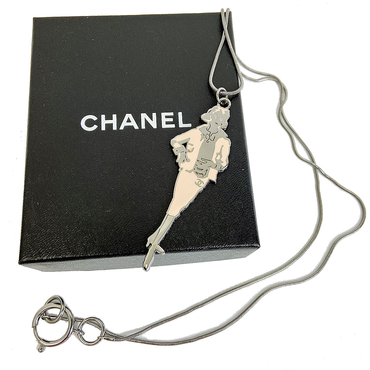 768961/CHANEL マドモアゼル ロングネックレス □シャネル□ ロングネックレス マドモアゼル ピンク シルバー 03P