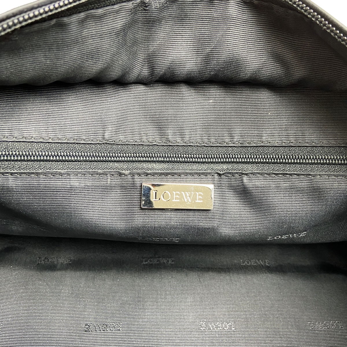 LOEWE ロエベ ハンドバッグ アマソナ29 レザー ブラック シルバー金具