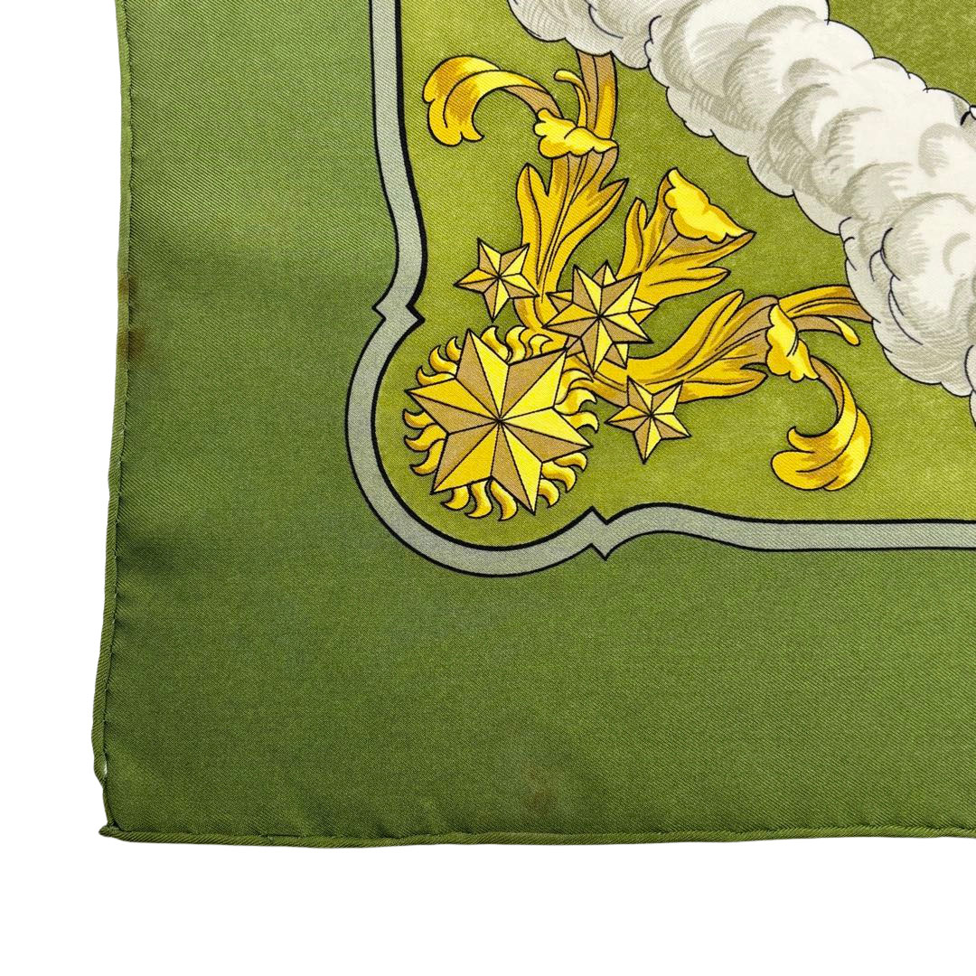 HERMES エルメス スカーフ カレ90 『COSMOS(宇宙観)』 シルク グリーン